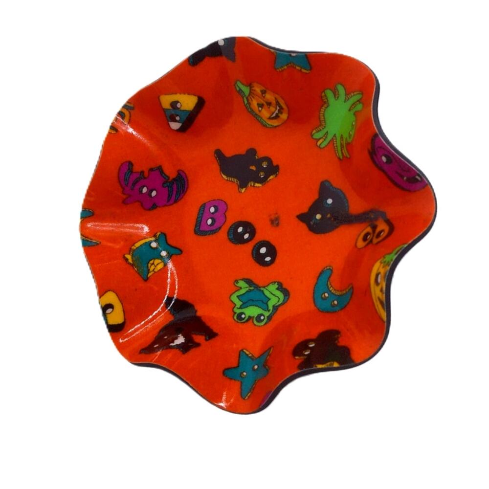 Vintage Berman Industries Halloween 6" Ruffle Snack Bowl